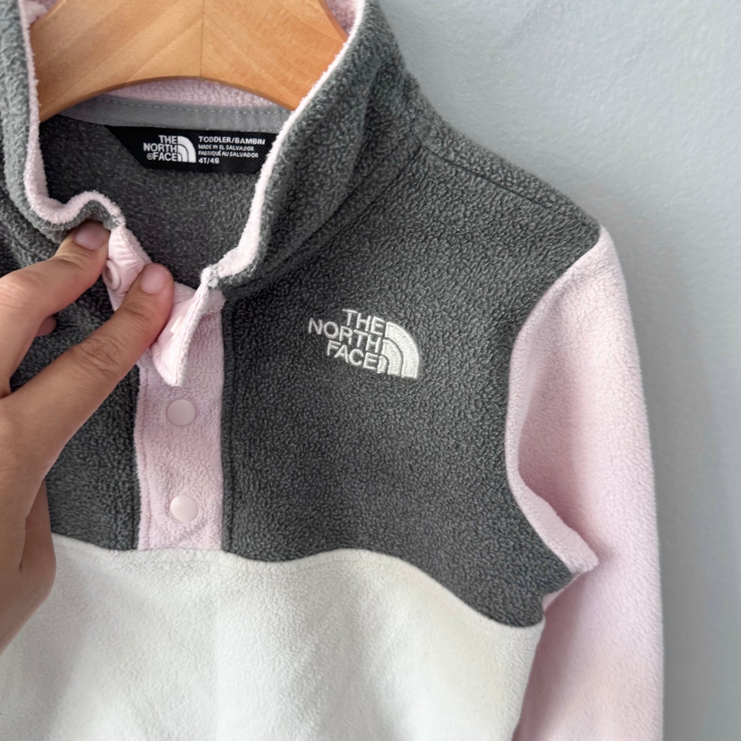The North Face / Light pink x grey fleece / 4T