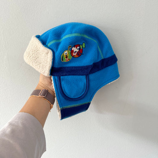 Disney / Blue sherpa lined hat / 4-6Y