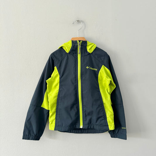Columbia / Navy x lime green light jacket / 4-5Y