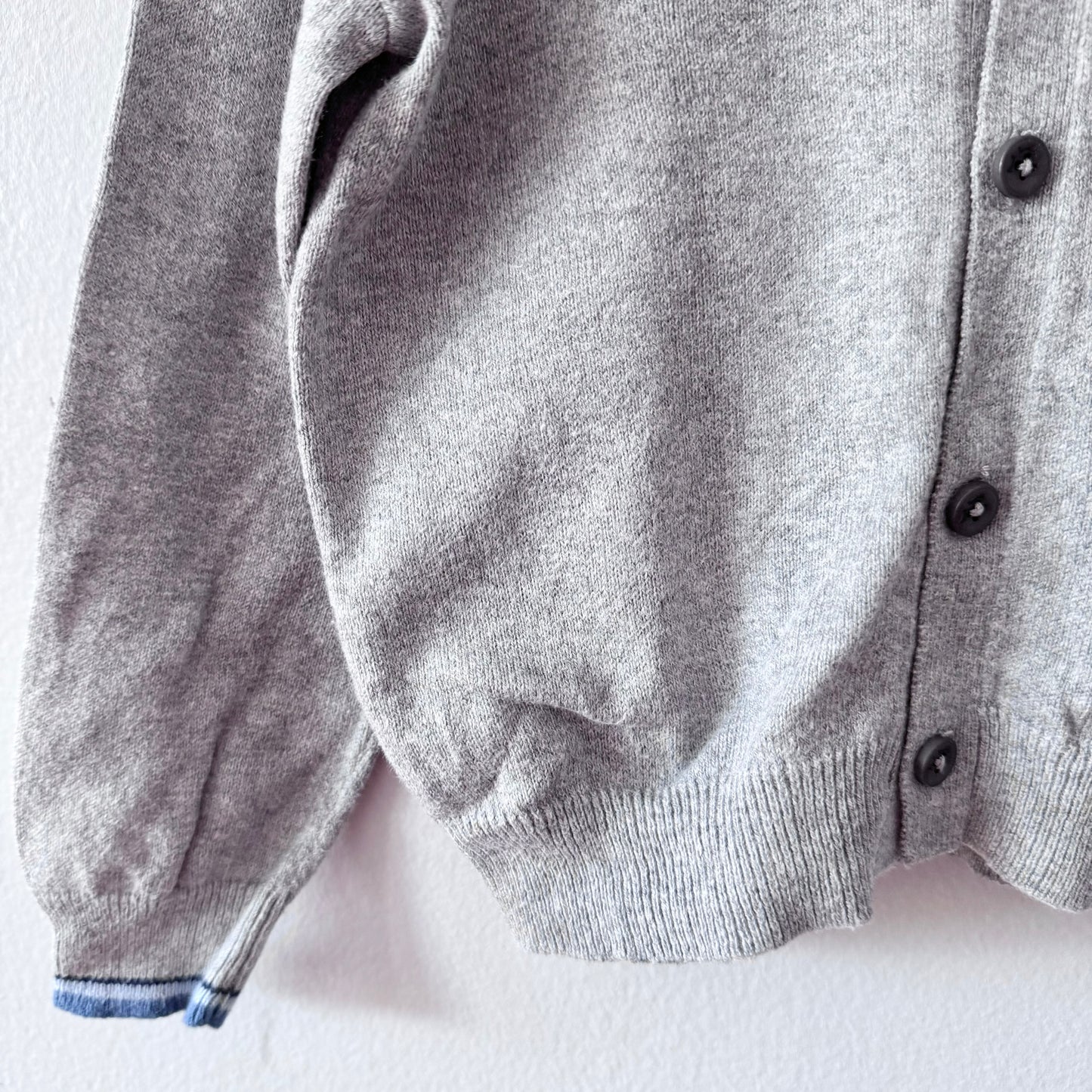 Paul Smith / Light grey cotton x cashmere cardigan / 4Y