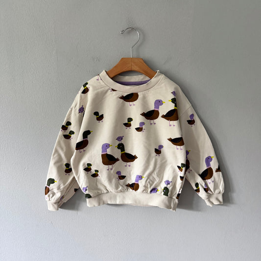 Souris mini / White x goose sweatshirt / 4Y