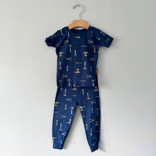 Petit lem / Navy pajama set / 2Y