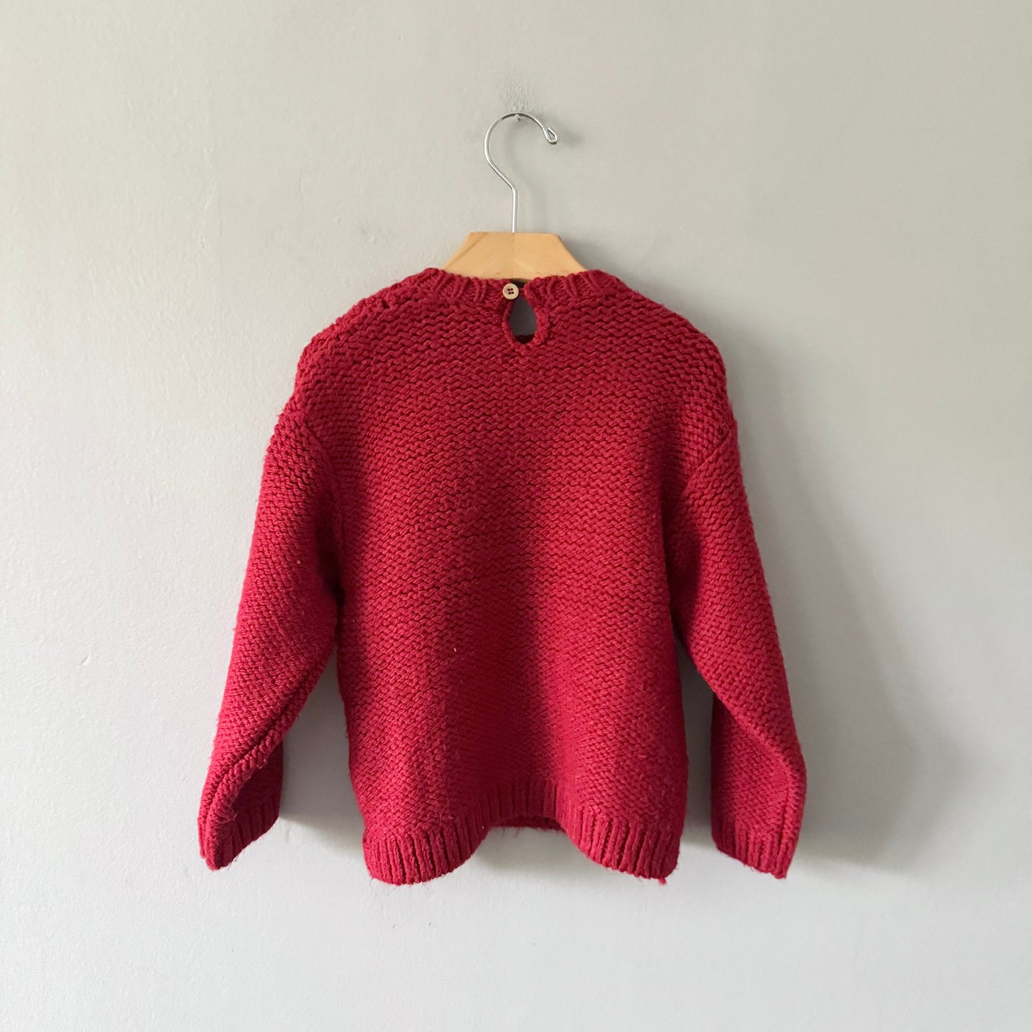 Zara / Red cable knit top / 3-4Y