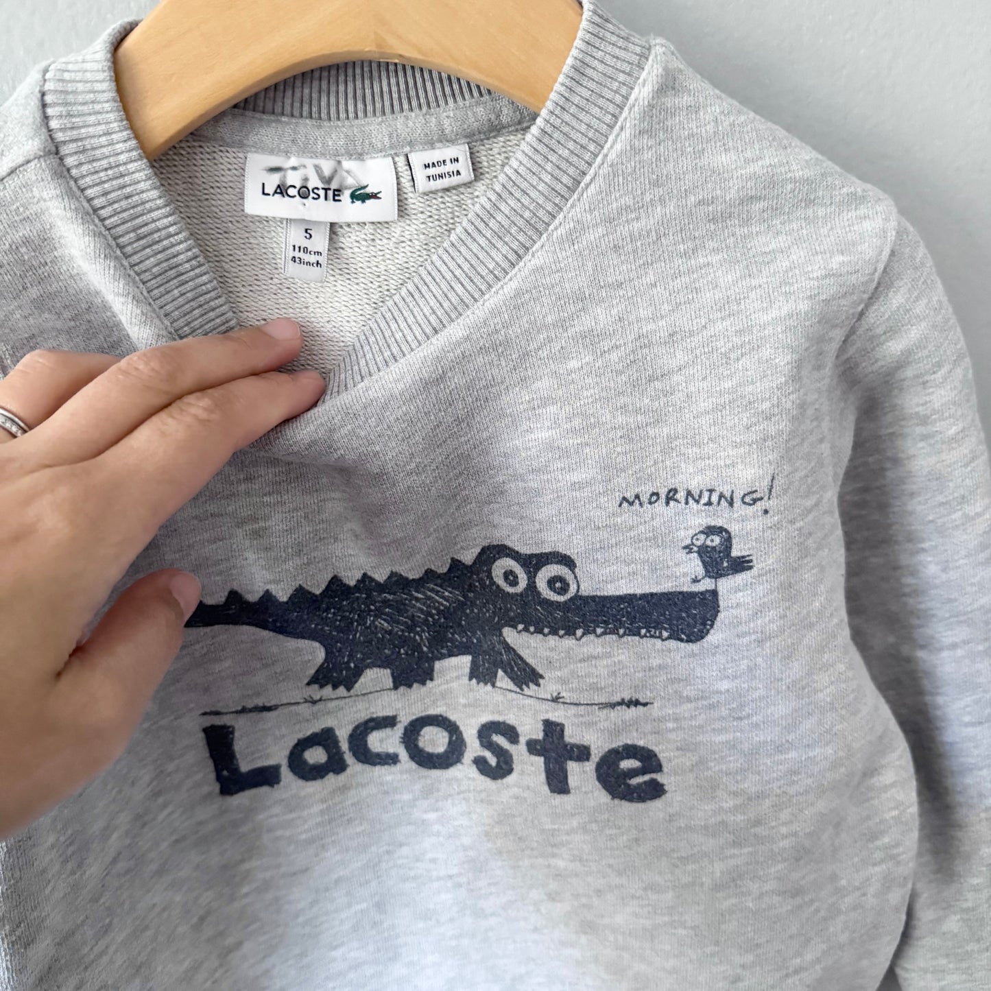 Lacoste / Light grey sweatshirt / 5Y