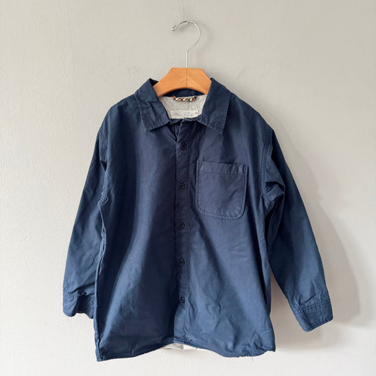 Zara / Cotton lined navy shirt / 7Y