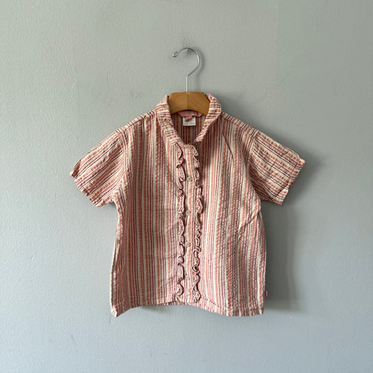 Minemotion / Striped shirt / 4Y