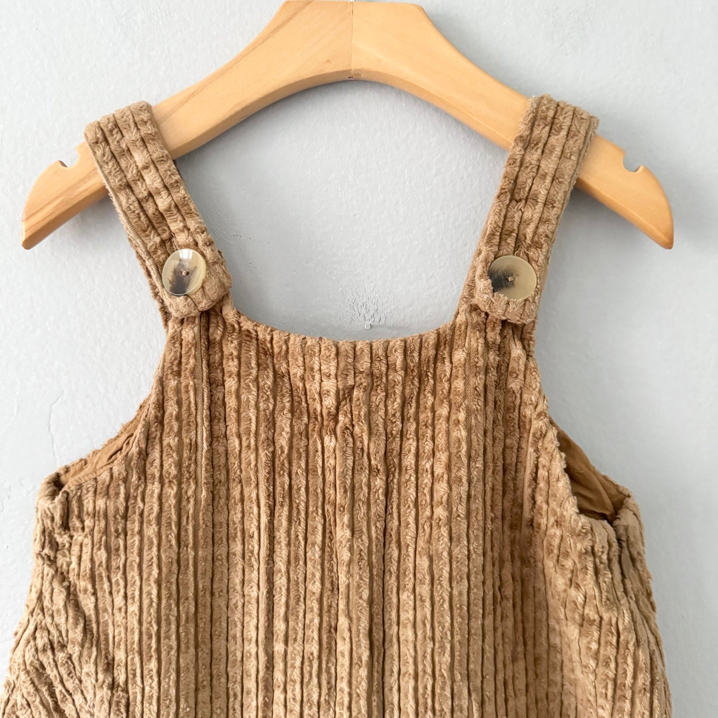 Zara / Brown corduroy overall skirt / 7Y