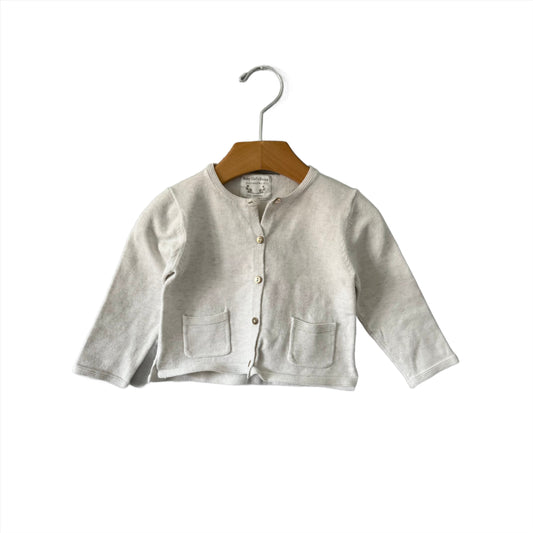 Zara / White cotton cardigan / 9-12M