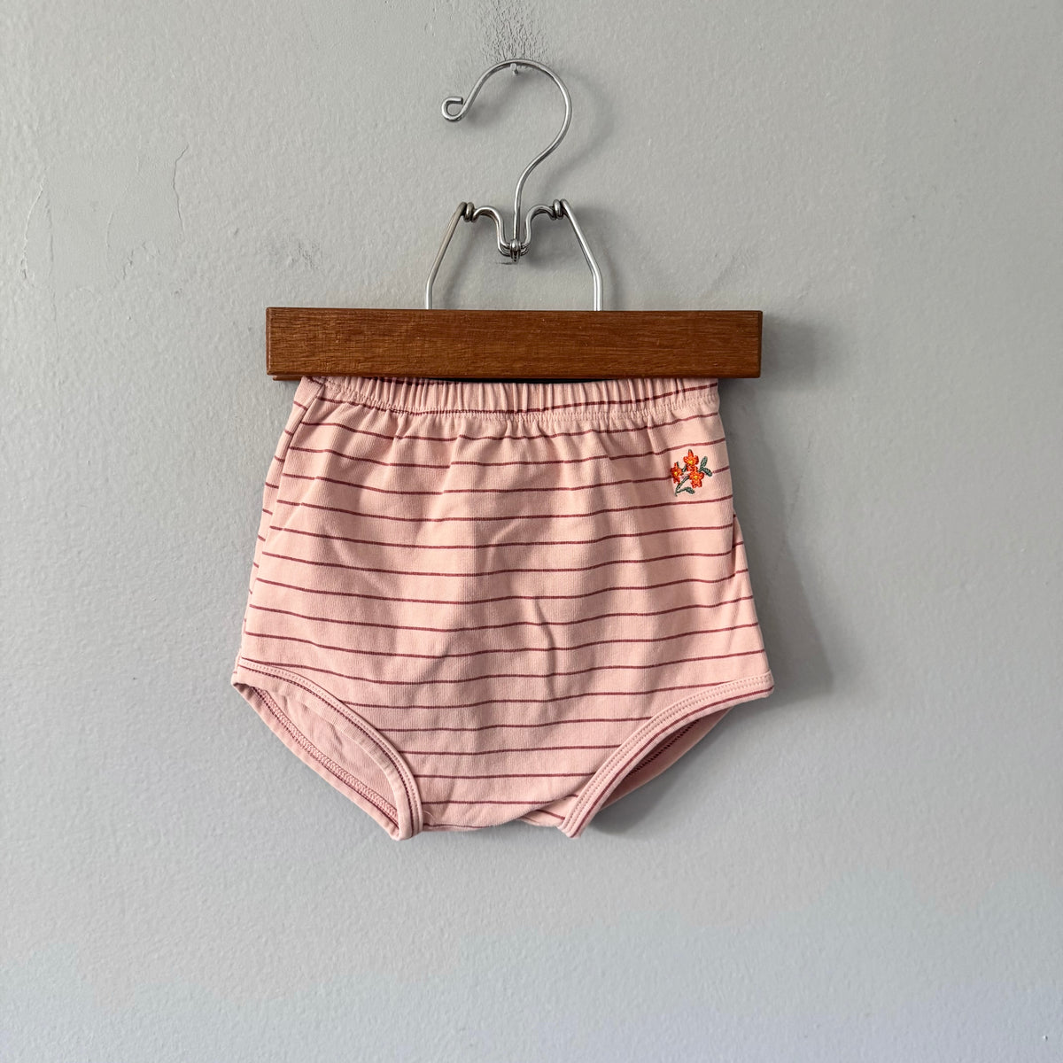 Tiny Cottons / Pink stripe bloomer / 2Y