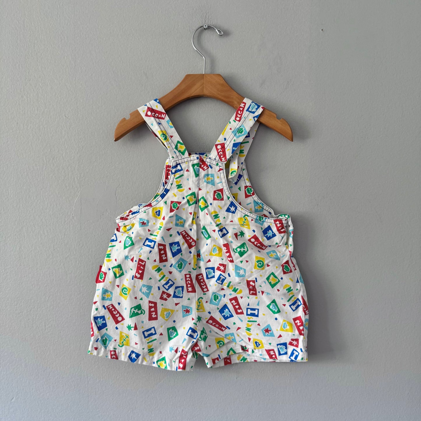 Vintage / White x sail overall shorts / 24M