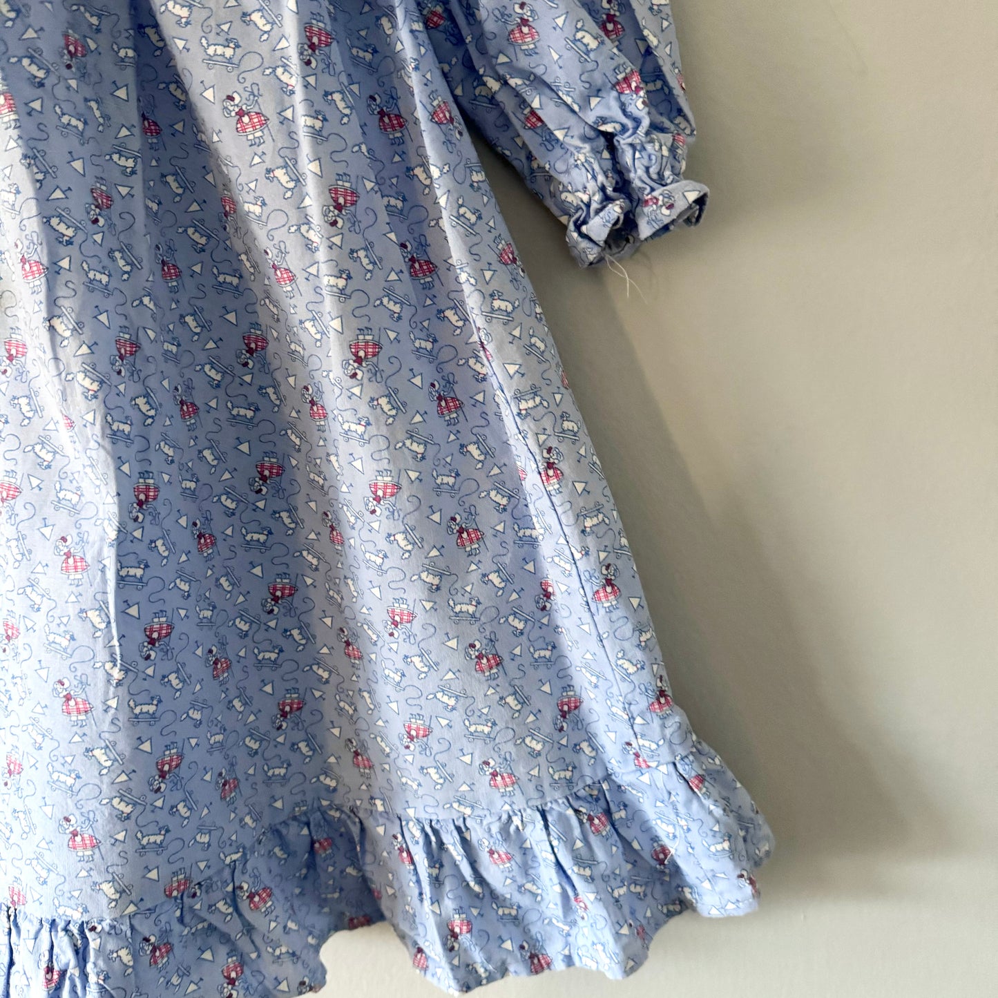 Handmade / Blue cotton dress / 4Y