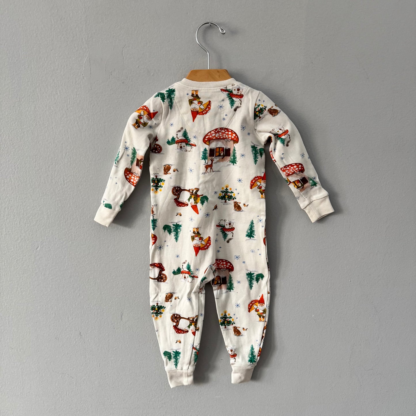 Grenouillère Roots bébé / Blanche x hiver / 6-12M