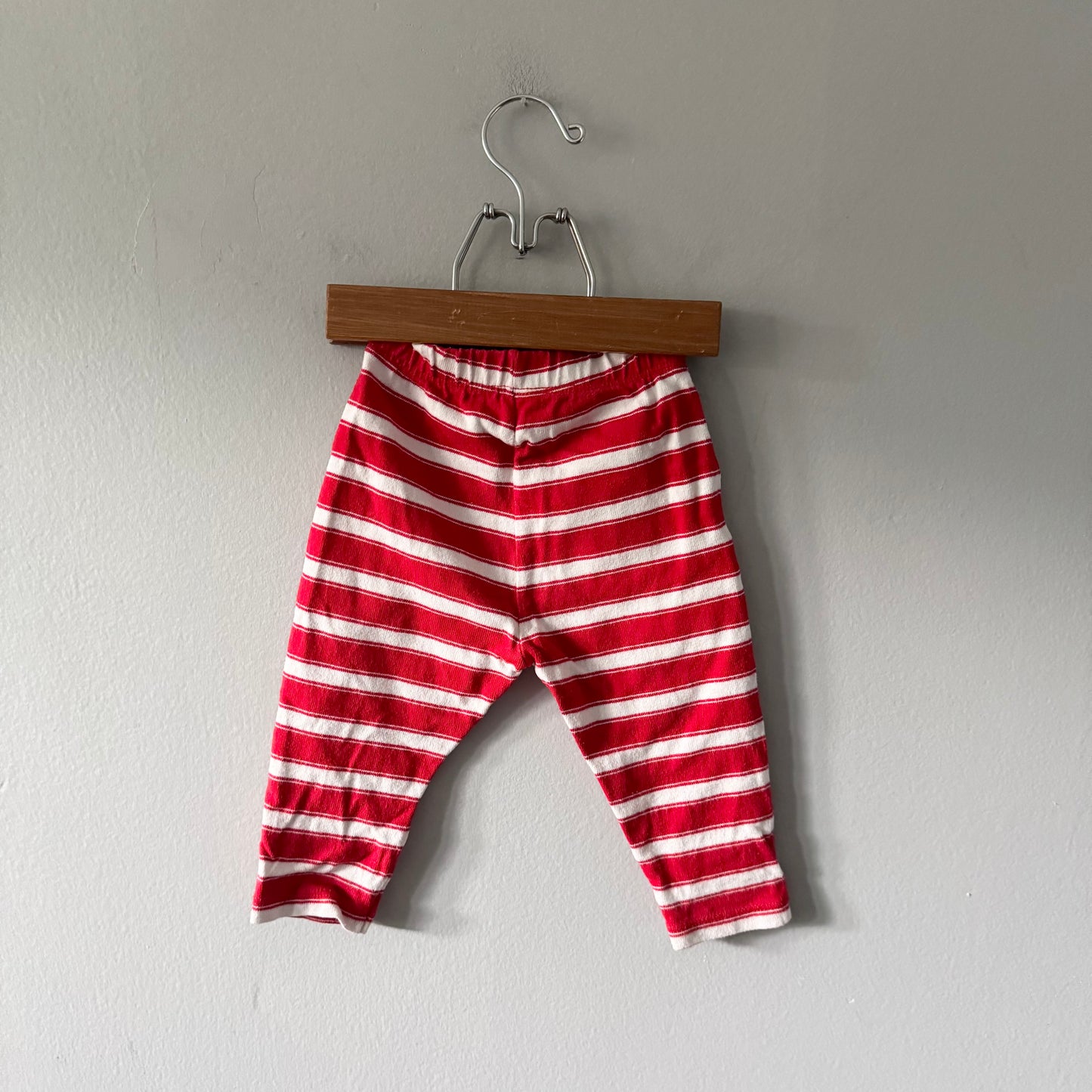 Petit Bateau / Red stripe pants / 12M