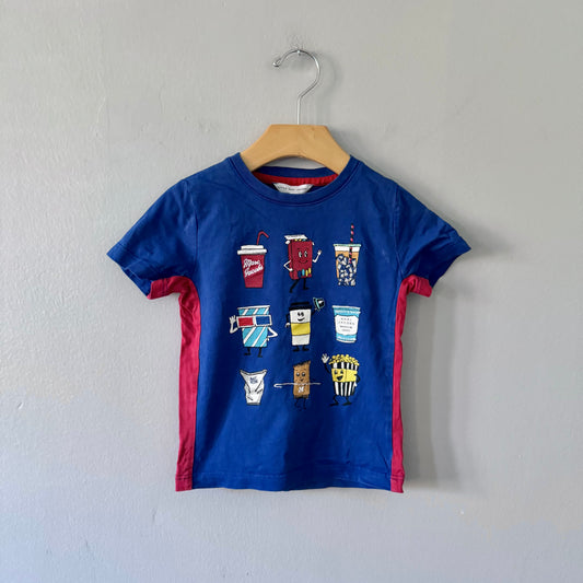 Little Marc Jacobs / Navy drink T-shirt / 3Y
