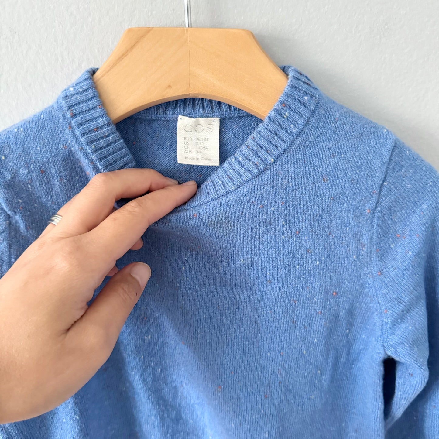 COS / Blue wool knit pullover / 2-4Y