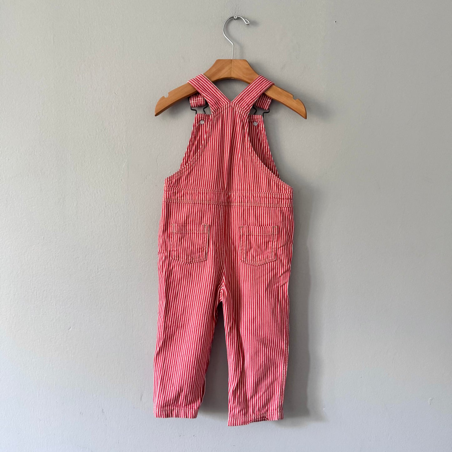 Baby Boden / Red stripe overalls / 18-24M