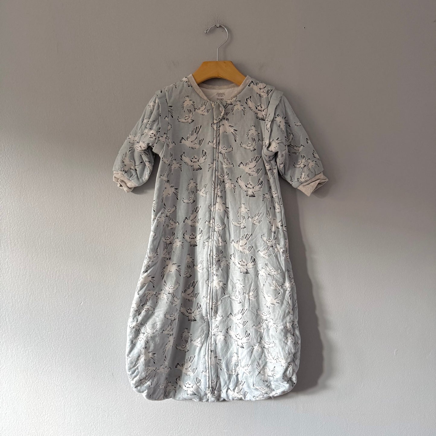 Nest / Sleep sack - light blue x owl 1.0tog / 6-18M