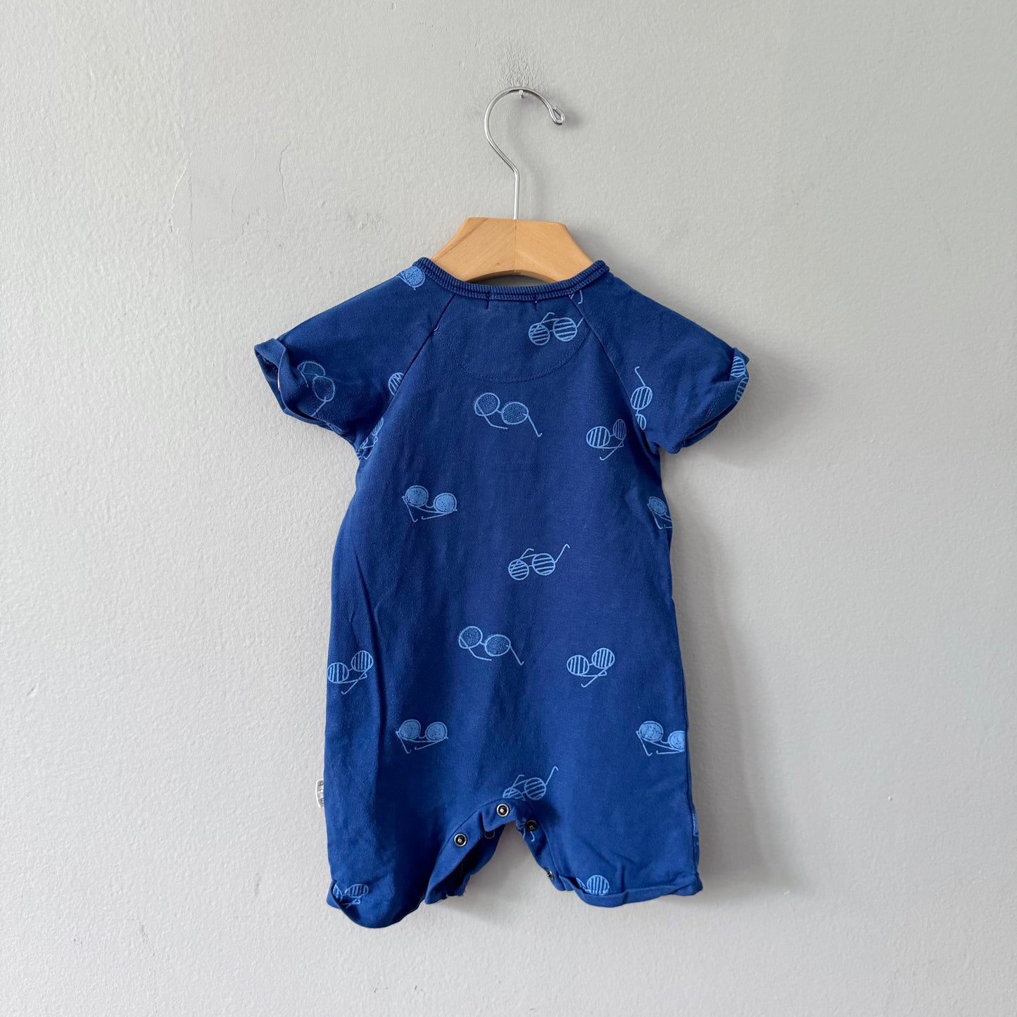 Miles Baby / Blue sunglasses romper / 6M