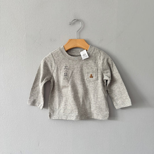 Gap / Light grey long sleeve top / 6-12M - New with tag