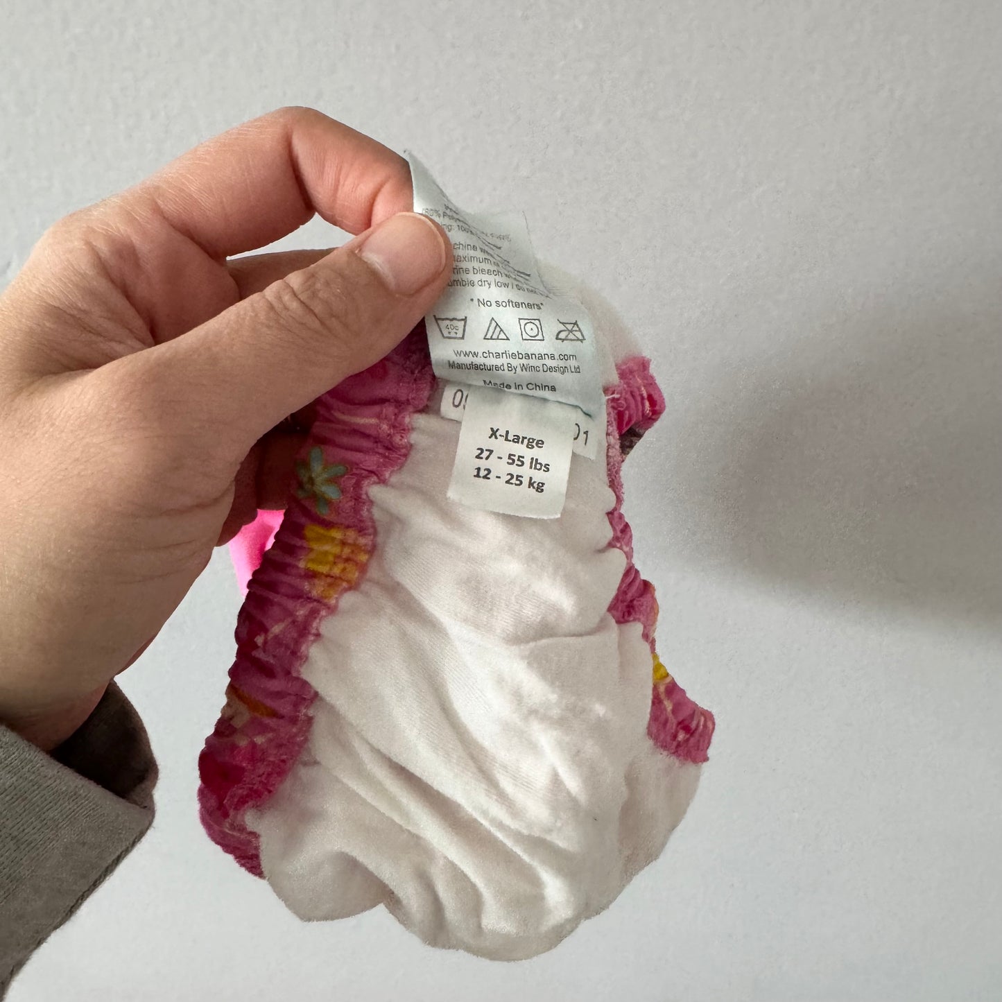 Charlie Banana / Couche de bain rose / XL (12-25kg)