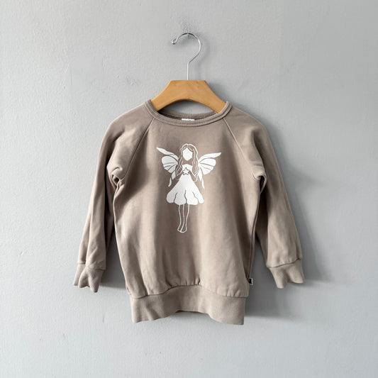 Little & Lively	/ Grey fairy fleece lined crew top / 3-4T