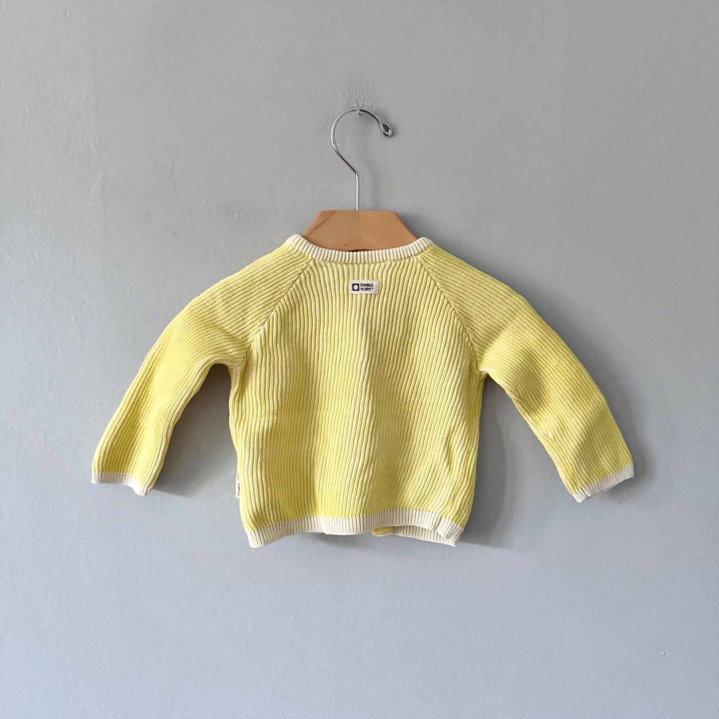 Tumble Dry / Yellow ribbed cardigan	/ 3-6M(62cm)