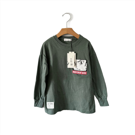 Zara / Long sleeve "Indifferent mood" / 6Y - New with tag