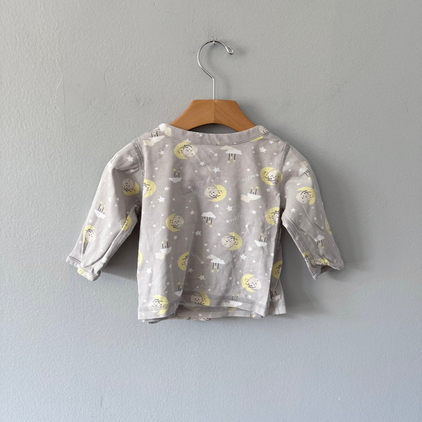 Hanna Andersson / Grey kimono long sleeve top / 3-6M