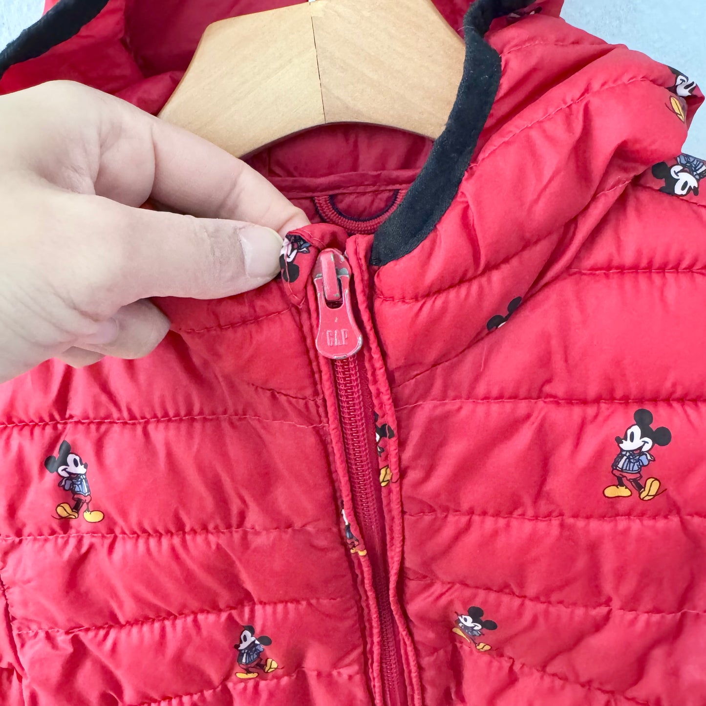 Gap / Red x Mickey puffer / 18-24M - 2 available