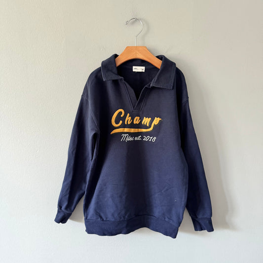 Miles the label / Navy crew with collar / 10Y