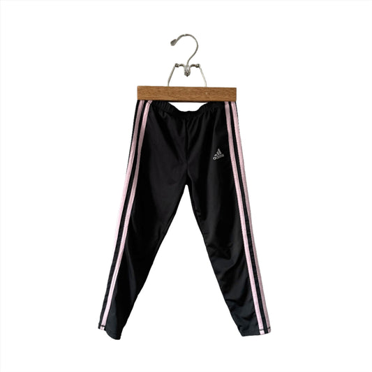 Adidas / Black x pink line leggings / 6Y