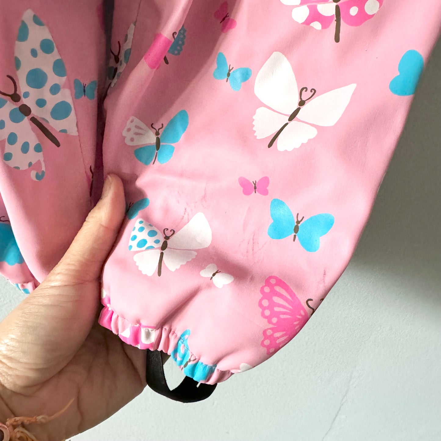 Hatley / Pink x butterfly rainsuit / 18-24M