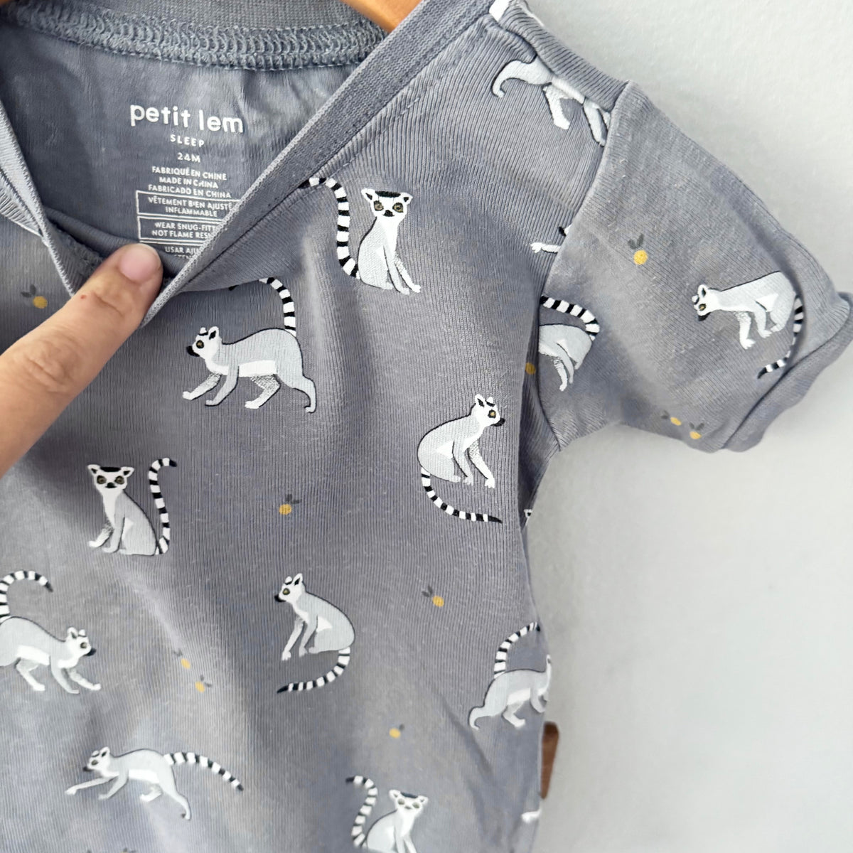 Petit lem / Grey pajama set / 24M