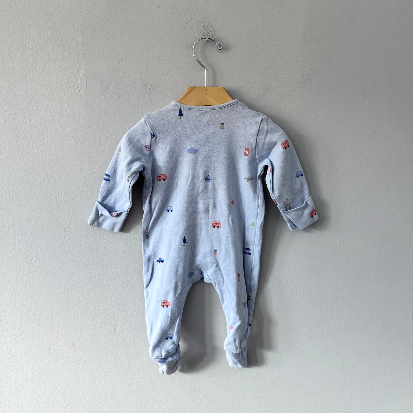 M&S / Blue romper / 3-6M