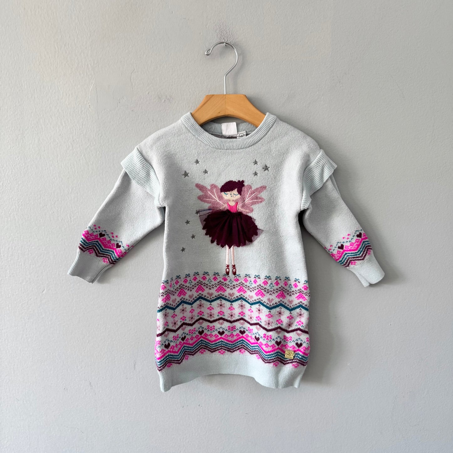 Deux par deux / Robe maille tricot / 2 ans