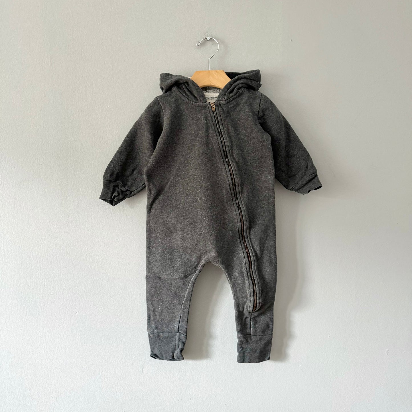 Mini Mioche / Dark grey biker romper / 18-24M