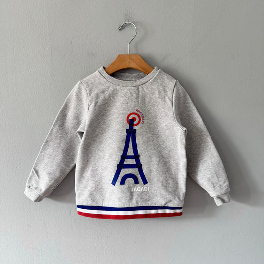 Jacadi / Light grey sweatshirt / 6Y(Fits 5Y)