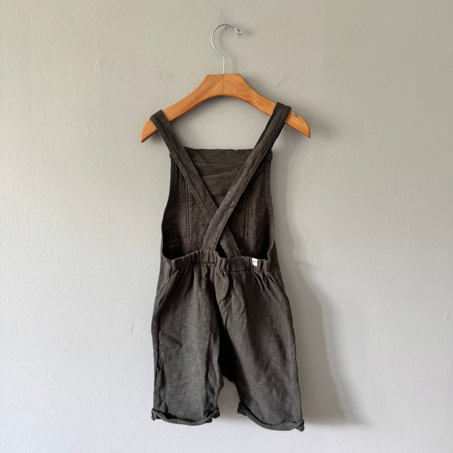 Mini mioche / Grey overall shorts / 3-4Y
