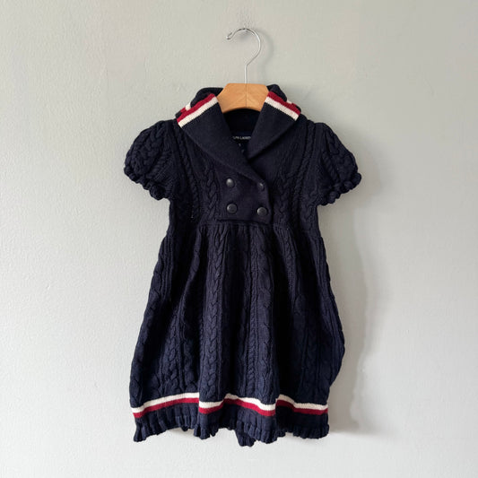 Polo Ralph Lauren / Navy cashmere mix knit dress / 5Y