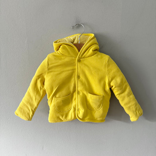 Lupilu / Yellow reversible crew jacket / 2-6M