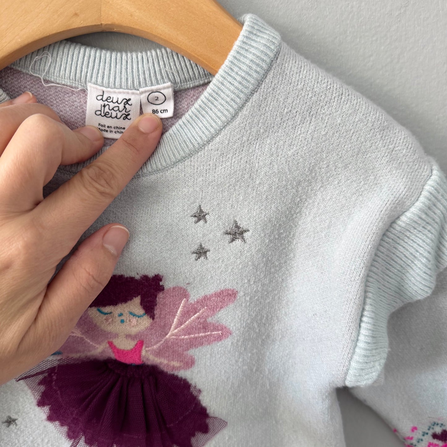 Deux par deux / Robe maille tricot / 2 ans