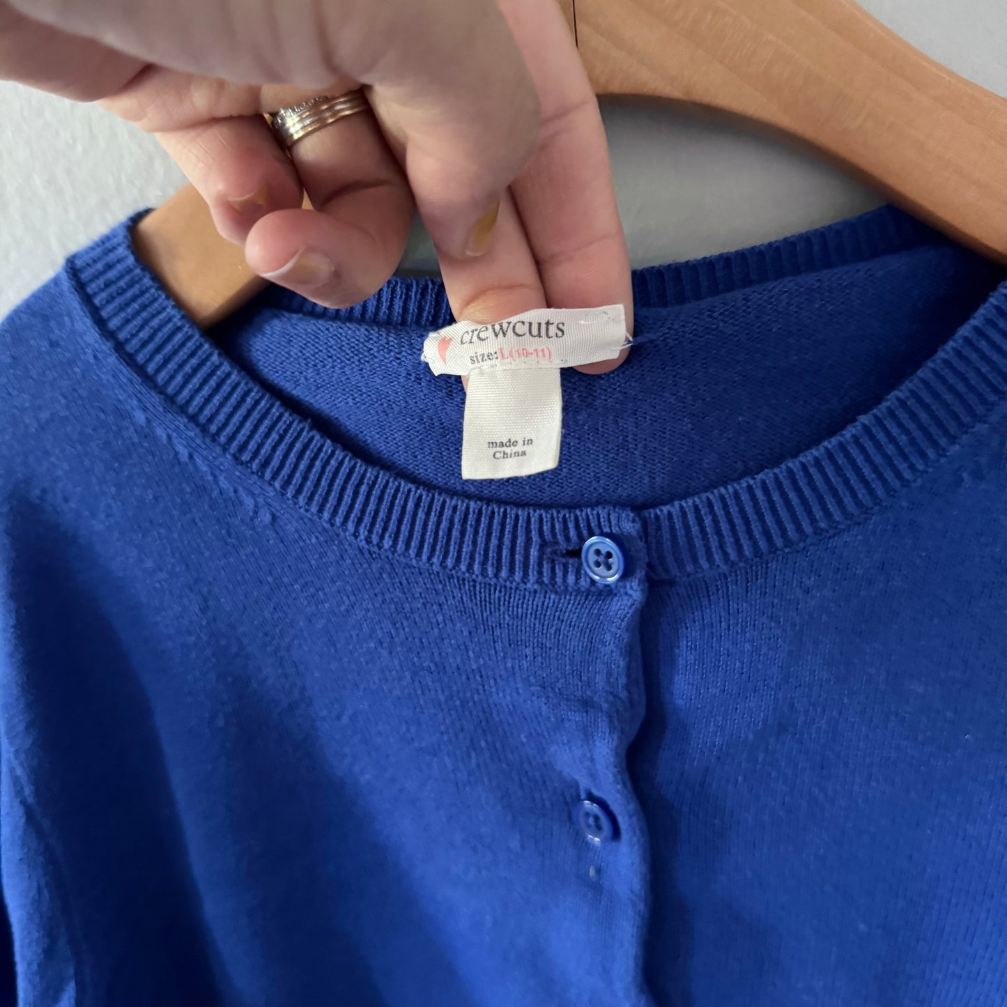Crewcuts / Blue cotton cardigan / 10-11Y