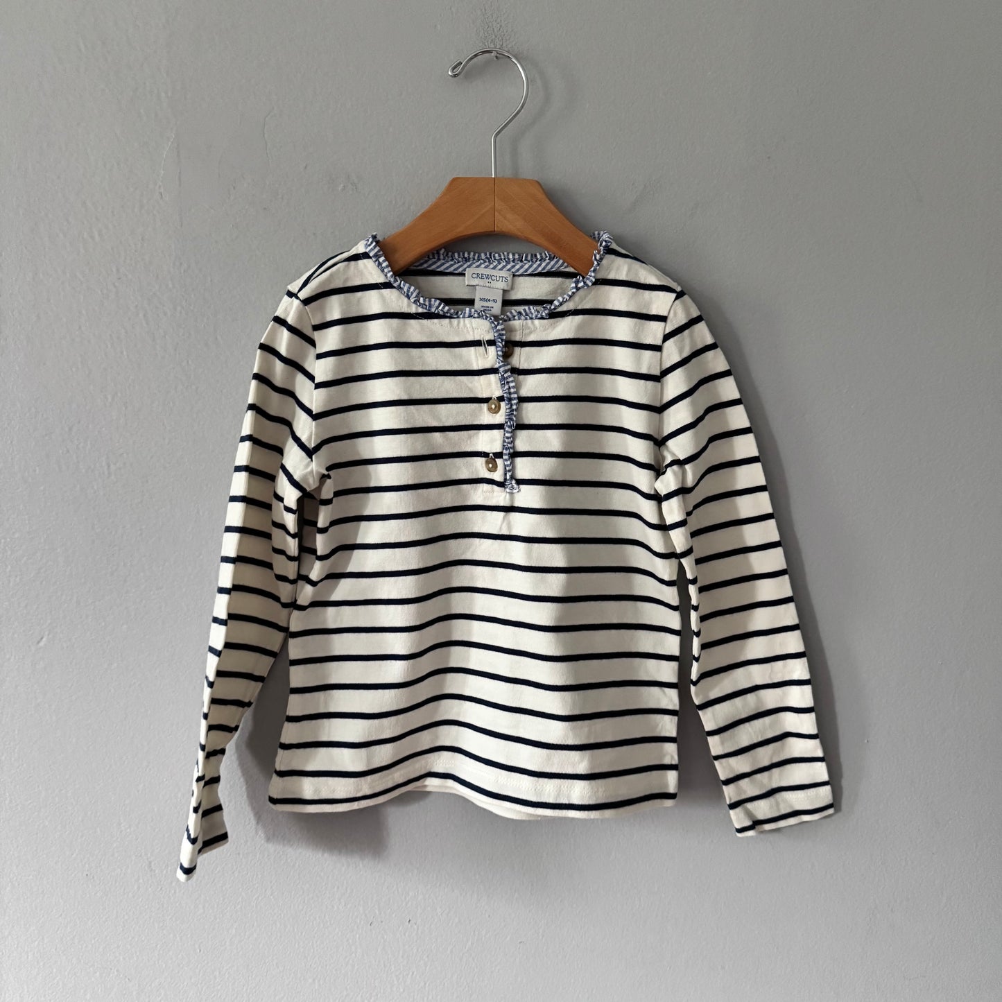 Crewcuts / Stripe long sleeve with collar / 4-5Y