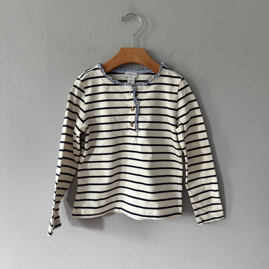 Crewcuts / Haut à manches longues rayé avec col / 4-5 ans