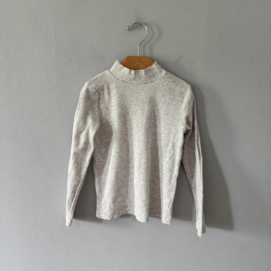 H&M / Haut à manches longues côtelé gris clair / 4A