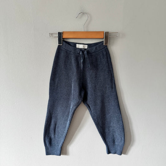 Zara / Navy ribbed knit pants / 3-4Y