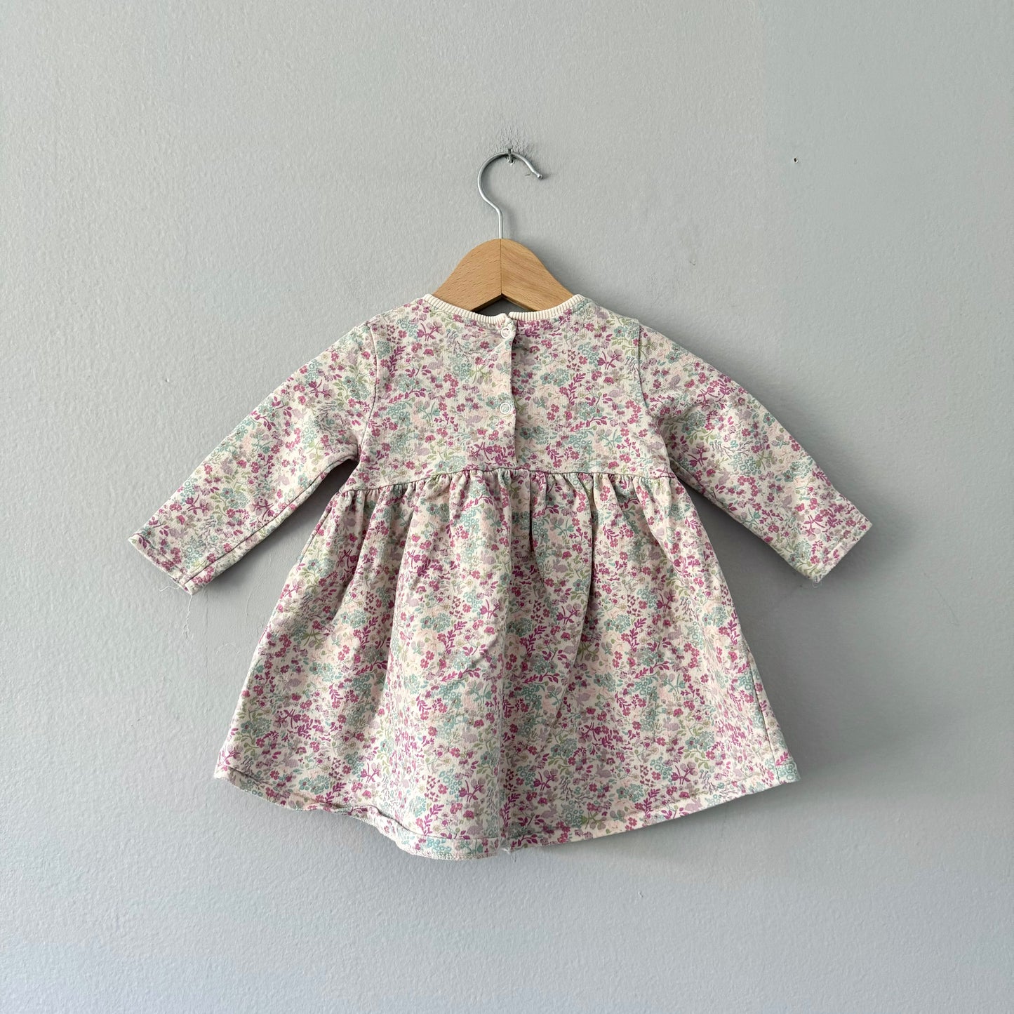 Next / Crew dress - purple floral / 3-6M