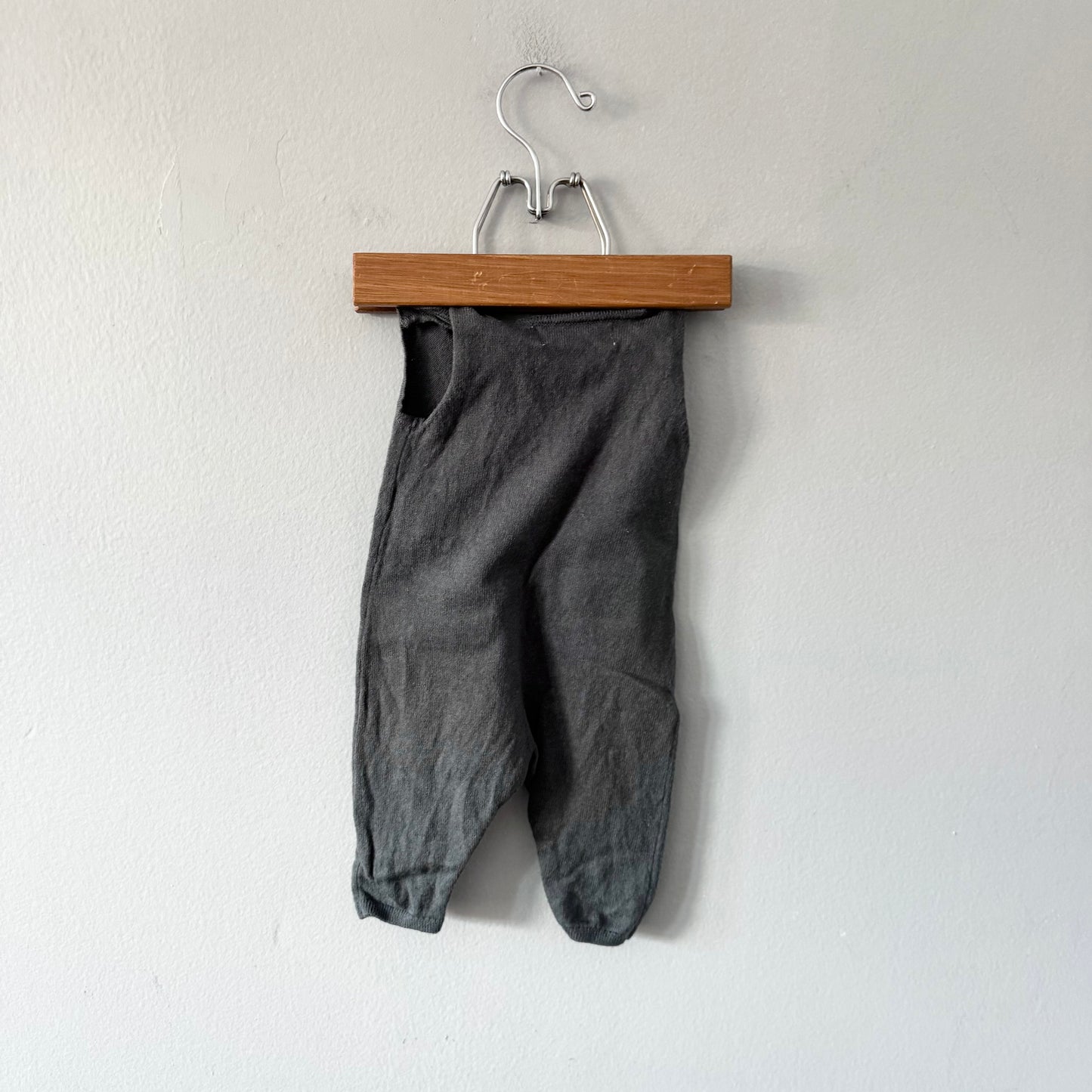 Zara / Dark grey knit overalls / 1-3M