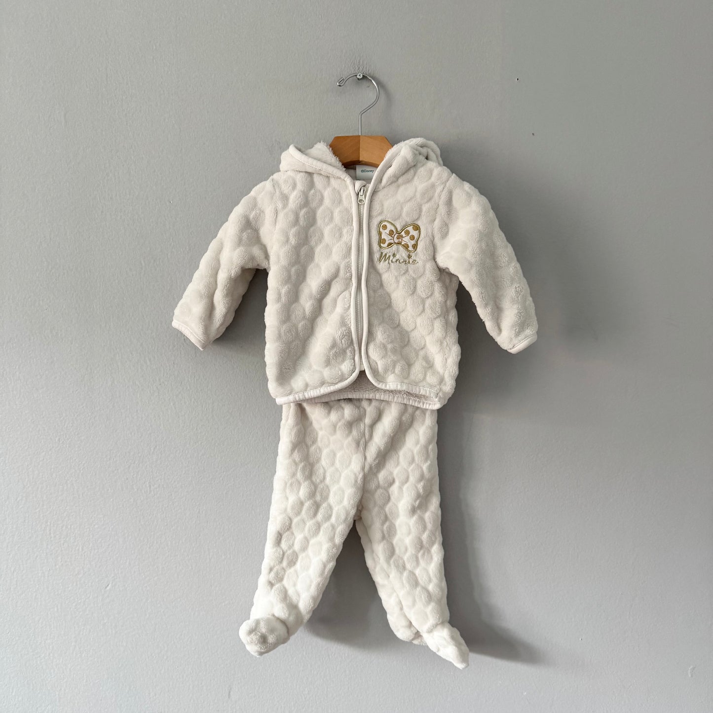 Disney / White fleece set up - Minnie / 6M