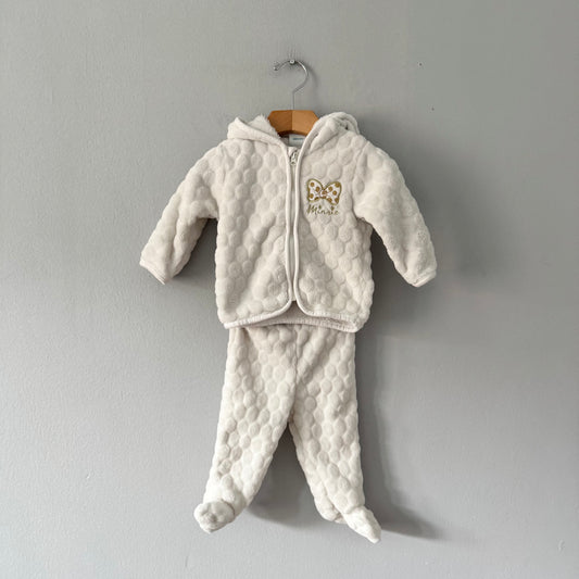 Disney / White fleece set up - Minnie / 6M